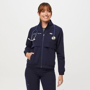 FIGS navy Sydney scrub jacket